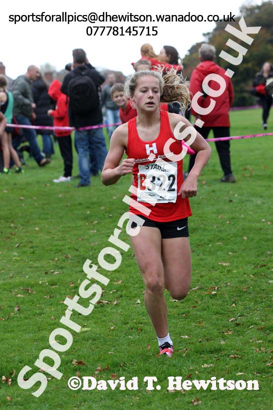 Girls under-13s Northern Cross Country Relays, Graves Park, Sheffield. Photo: David T. Hewitson/Sports for All Pics